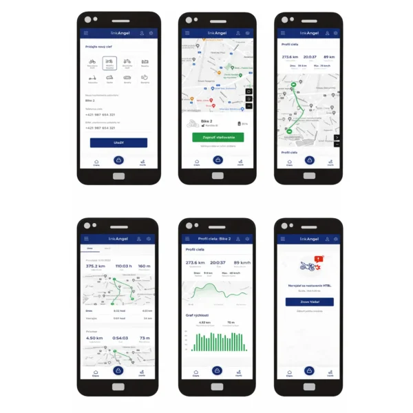 GPS lokátor - tracker bikeAngel TRAVEL - mobilná aplikácia